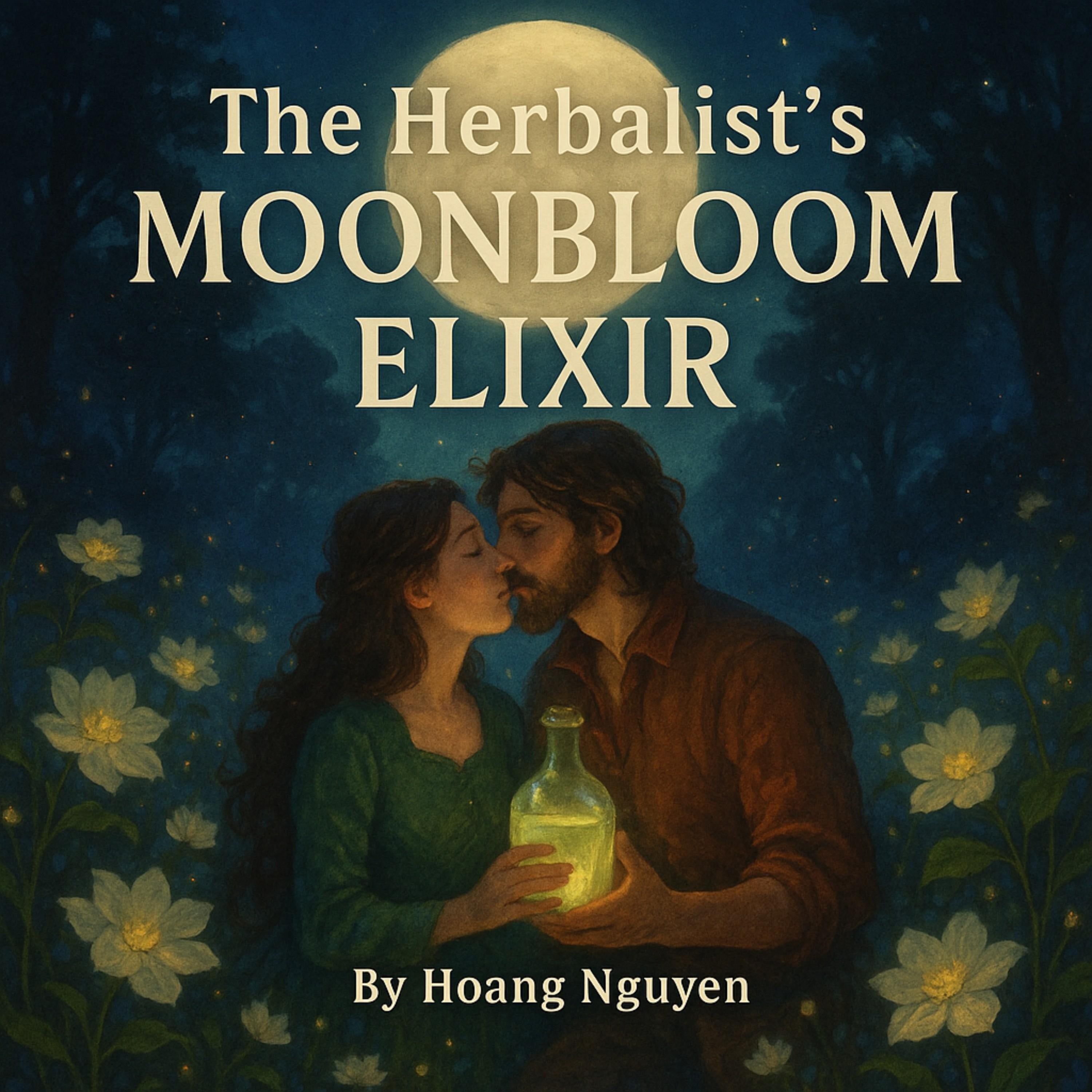 The Herbalist's Moonbloom Elixir: A Potion Tender's Lunar Kiss with the Night Bloom Gardener in the Midnight Meadow