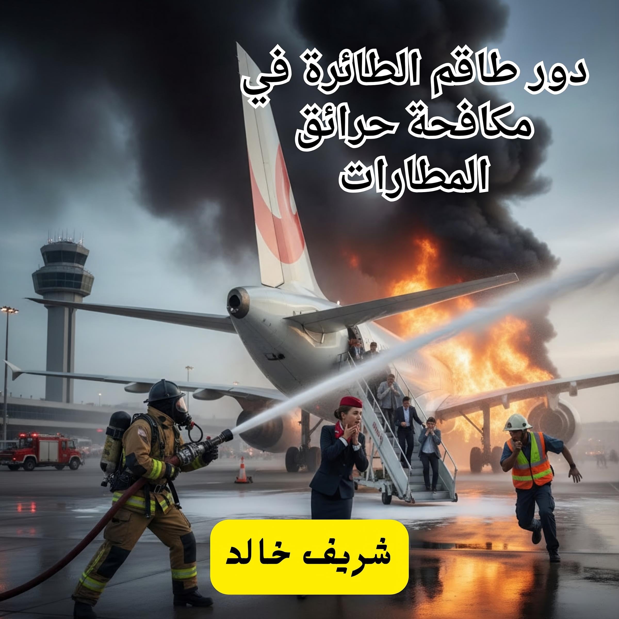 دور طاقم الطائرة في مكافحة حرائق المطارات.